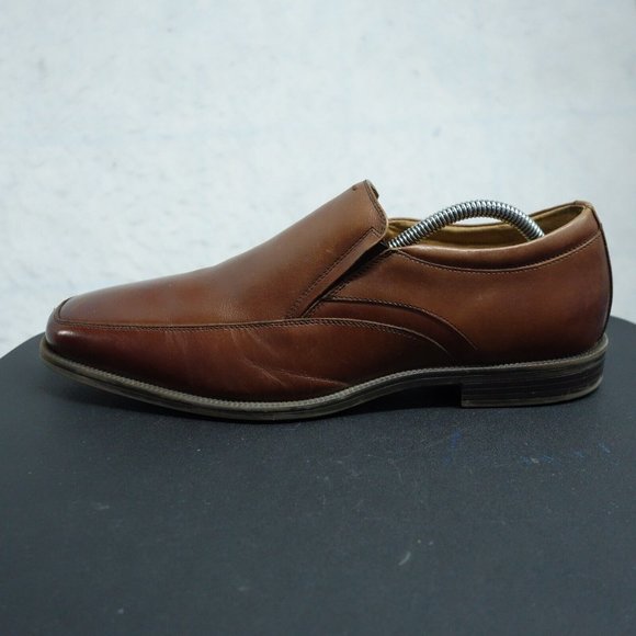 Florsheim Forum 14154-221 Loafers Shoes Men's Size 9.5 D Cognac Slip On Leather - Picture 4 of 10